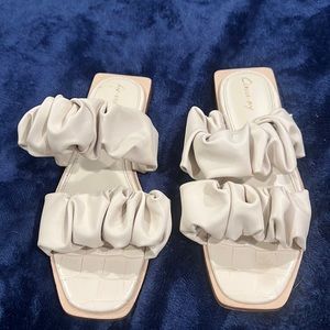 Circus by Sam Edelman Cream Ruffle Sandals